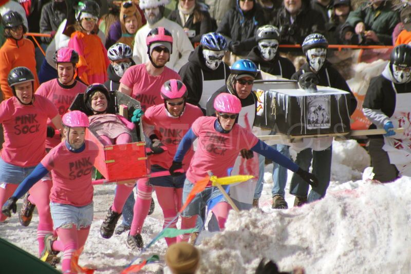 Coffin Racing during Frozen Dead Guy Days